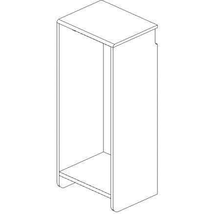 White 18" Double Hang Half Cabinet